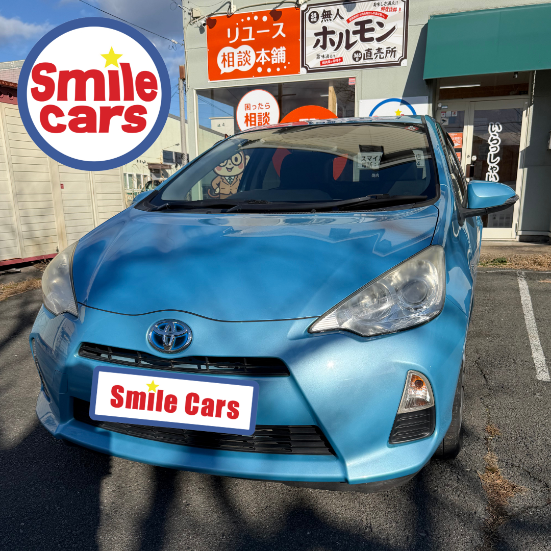 【八戸 車買取】トヨタ アクア H24年式・15万km超を買取|2ヶ月後引取でも減額なし|スマイルカーズ八戸店