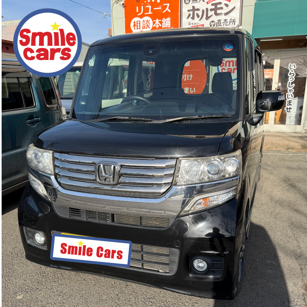 【八戸車買取】初めての車買取でも安心!N-BOXカスタム(H26年式)をお任せ頂きました|スマイルカーズ八戸店